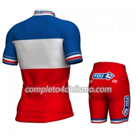 Bambino Completo Maglia + Pantaloncino 2017 FDJ Francia Campioni